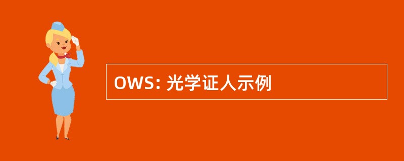 OWS: 光学证人示例