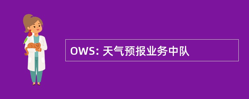 OWS: 天气预报业务中队