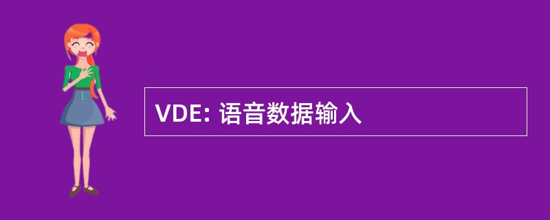 VDE: 语音数据输入