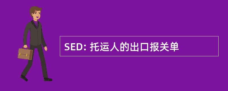 SED: 托运人的出口报关单