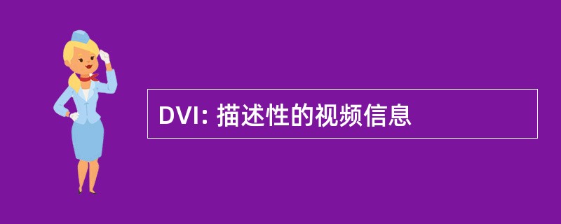 DVI: 描述性的视频信息