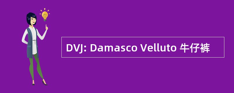 DVJ: Damasco Velluto 牛仔裤