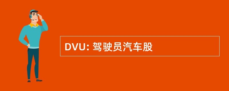 DVU: 驾驶员汽车股