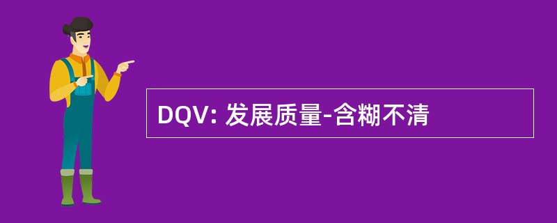 DQV: 发展质量-含糊不清