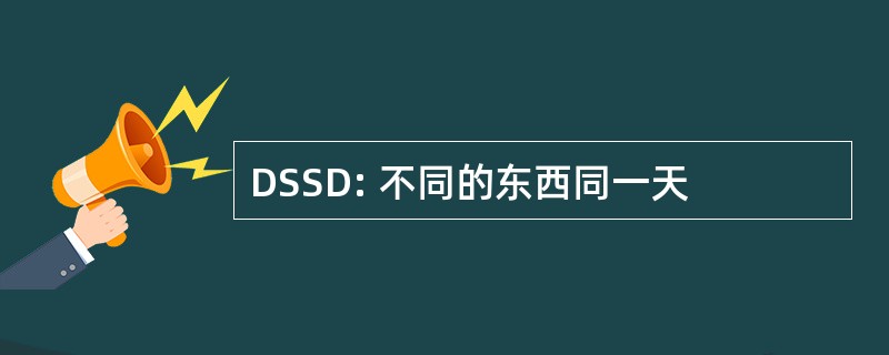 DSSD: 不同的东西同一天