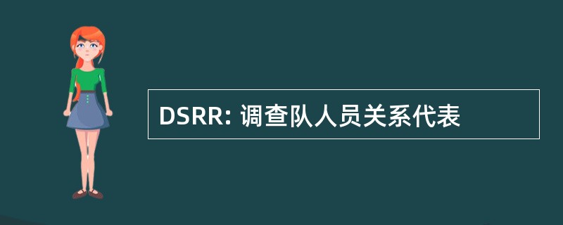 DSRR: 调查队人员关系代表