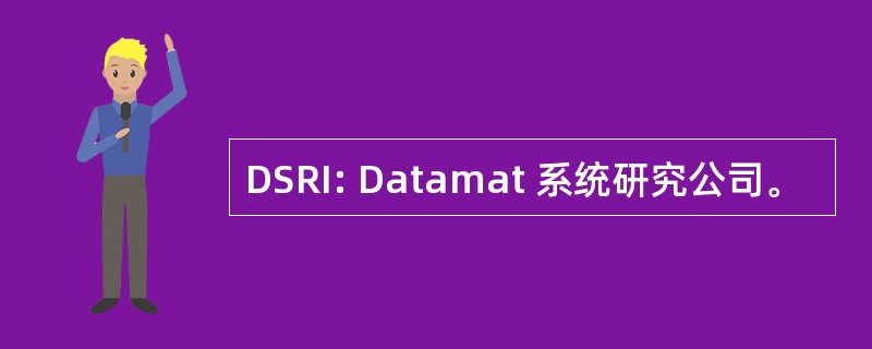 DSRI: Datamat 系统研究公司。