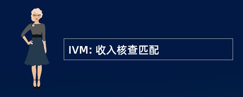 IVM: 收入核查匹配