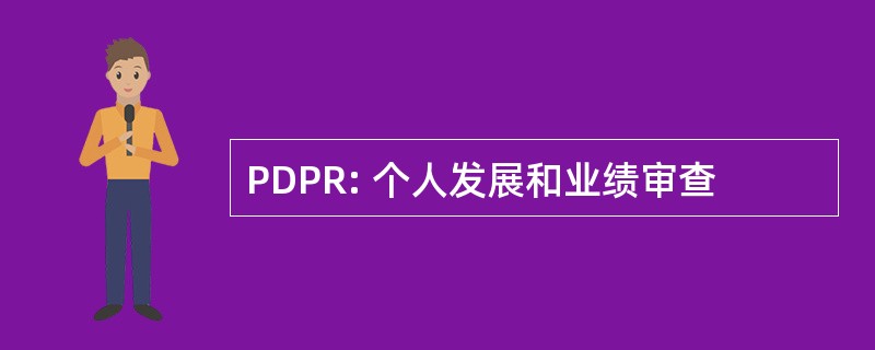 PDPR: 个人发展和业绩审查