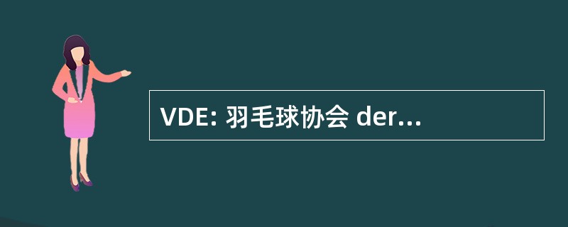 VDE: 羽毛球协会 der Elektrotechnik，德国斯坦格和 Informationstechnik