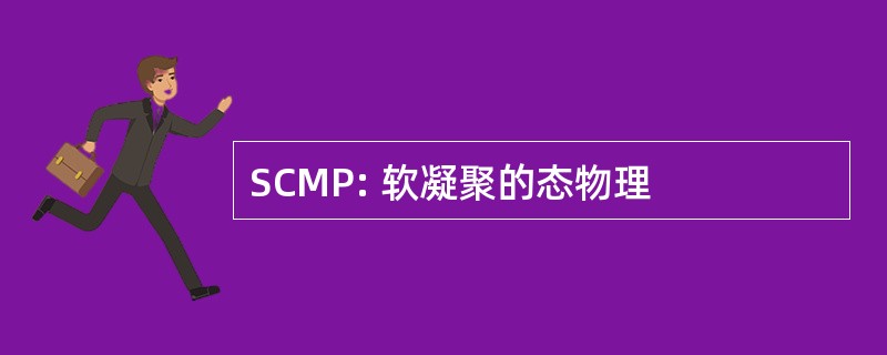 SCMP: 软凝聚的态物理