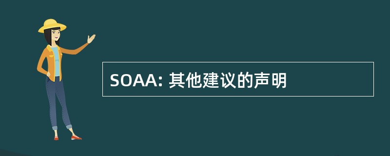 SOAA: 其他建议的声明