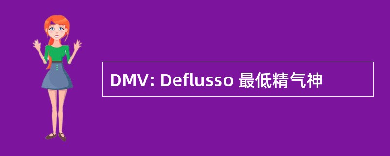 DMV: Deflusso 最低精气神