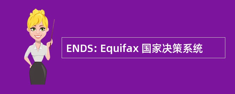 ENDS: Equifax 国家决策系统