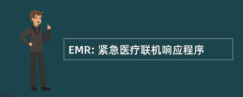 EMR: 紧急医疗联机响应程序