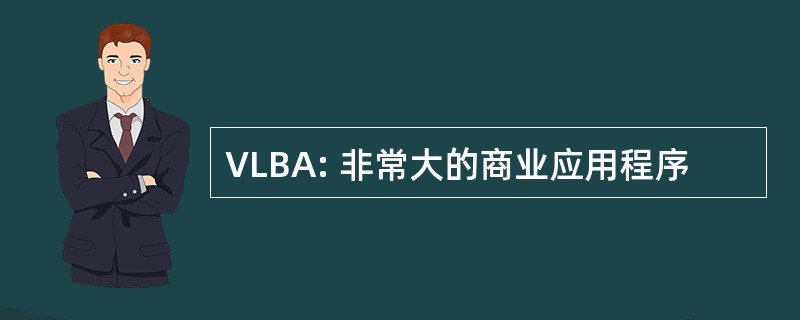 VLBA: 非常大的商业应用程序