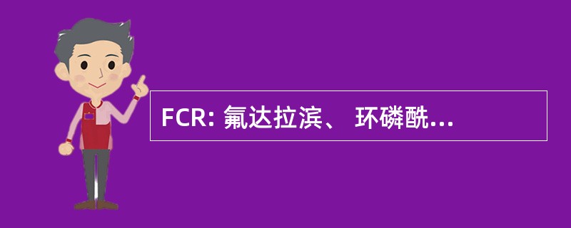 FCR: 氟达拉滨、 环磷酰胺、 利妥昔单抗