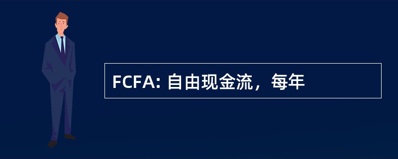 FCFA: 自由现金流，每年