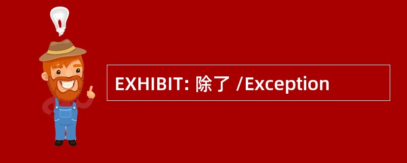 EXHIBIT: 除了 /Exception