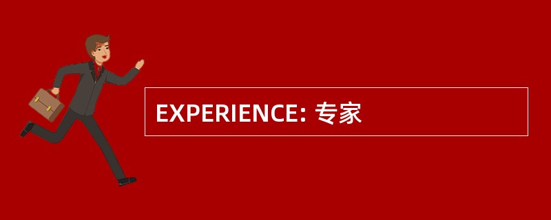 EXPERIENCE: 专家