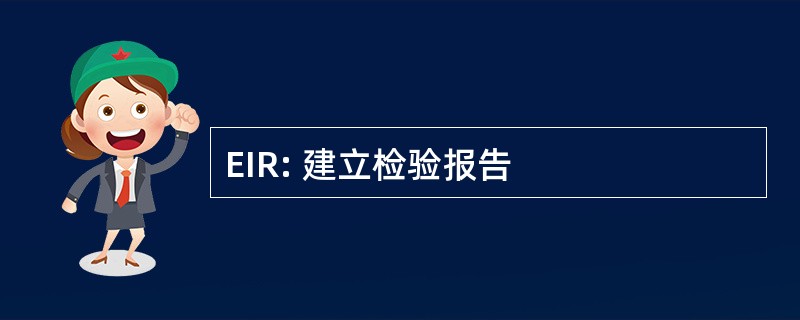 EIR: 建立检验报告