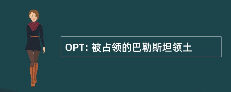 OPT: 被占领的巴勒斯坦领土