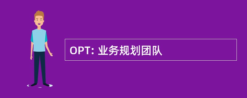 OPT: 业务规划团队