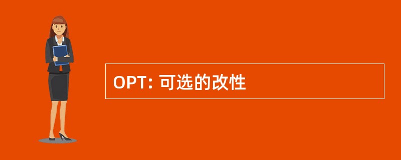 OPT: 可选的改性