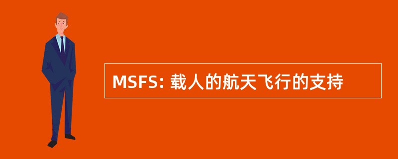 MSFS: 载人的航天飞行的支持