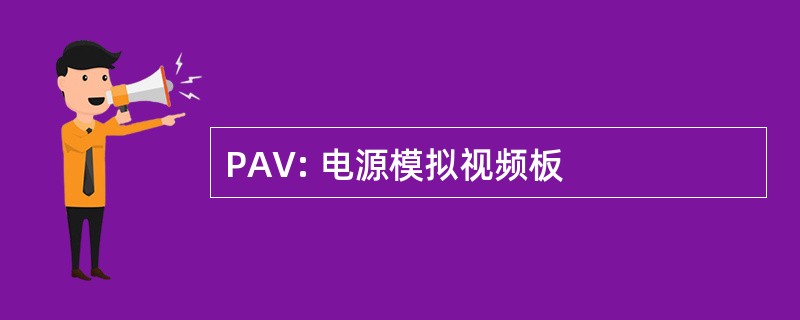 PAV: 电源模拟视频板