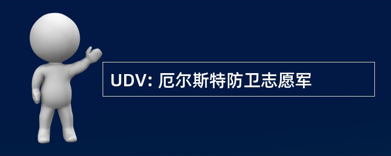 UDV: 厄尔斯特防卫志愿军