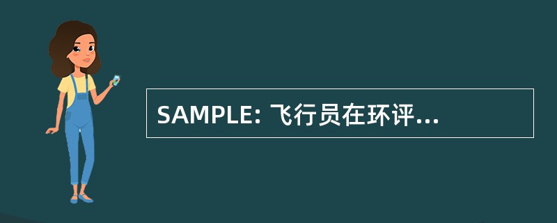 SAMPLE: 飞行员在环评价情况认识模型