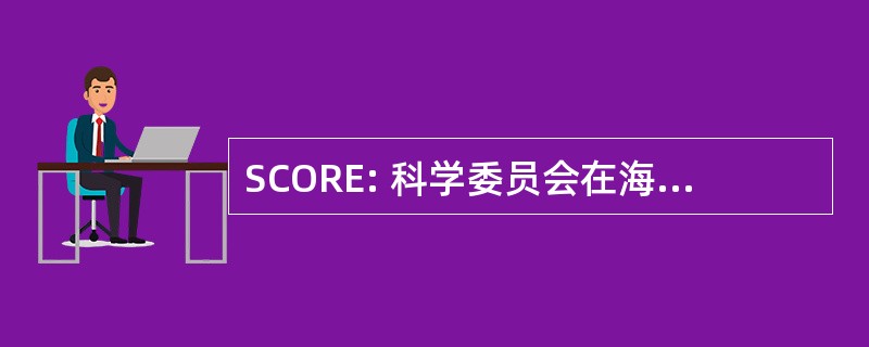 SCORE: 科学委员会在海洋研究卫星设备