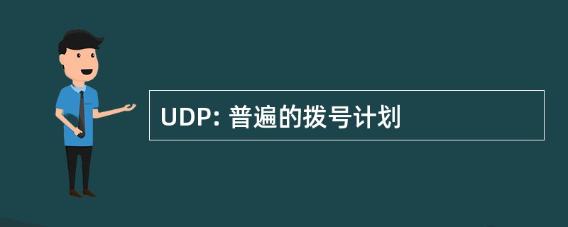 UDP: 普遍的拨号计划