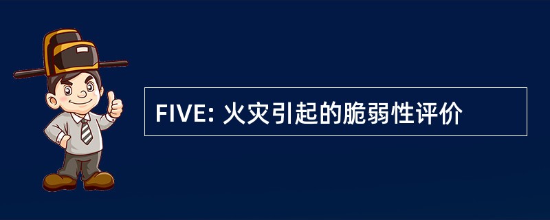 FIVE: 火灾引起的脆弱性评价