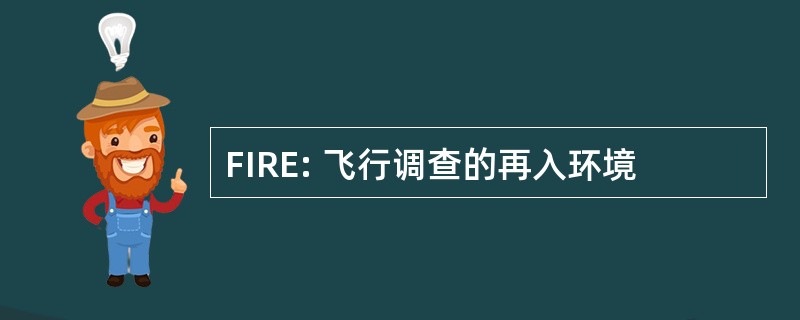 FIRE: 飞行调查的再入环境