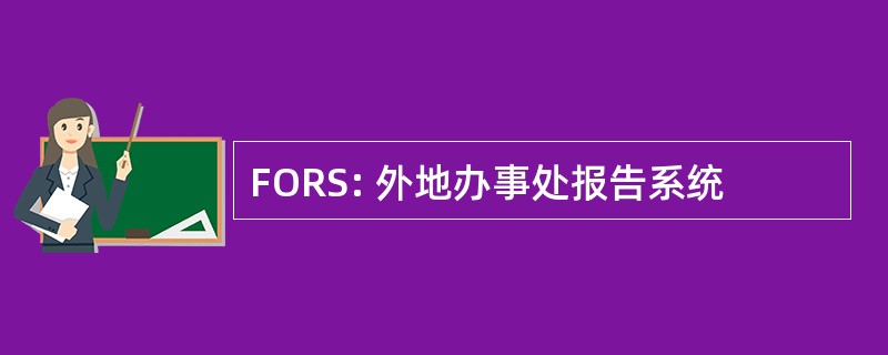 FORS: 外地办事处报告系统