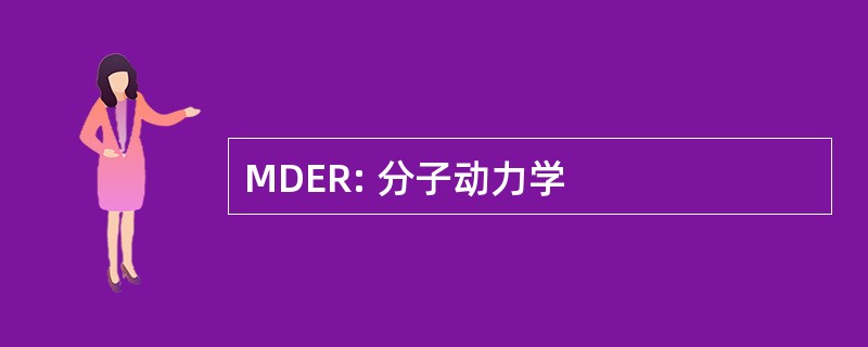 MDER: 分子动力学