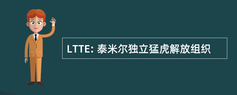 LTTE: 泰米尔独立猛虎解放组织