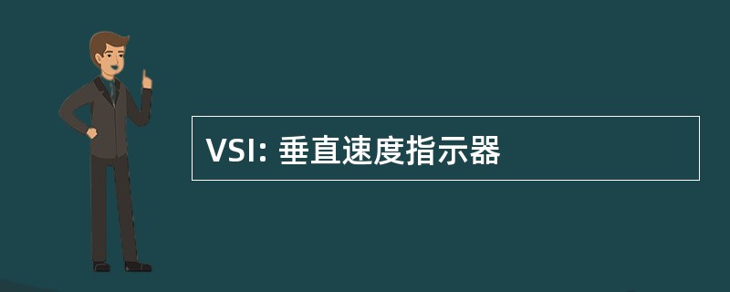 VSI: 垂直速度指示器