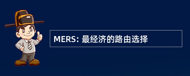 MERS: 最经济的路由选择