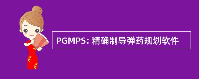 PGMPS: 精确制导弹药规划软件