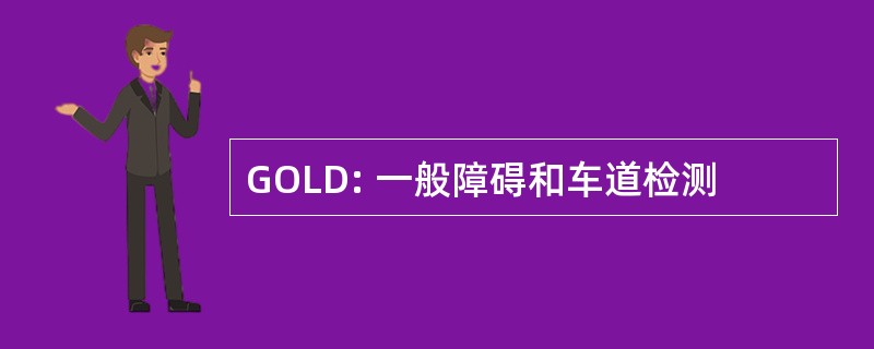 GOLD: 一般障碍和车道检测