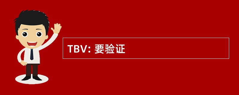 TBV: 要验证