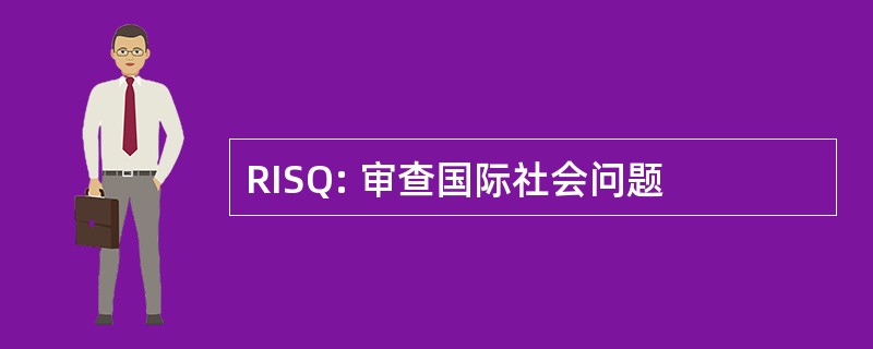 RISQ: 审查国际社会问题