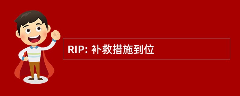 RIP: 补救措施到位