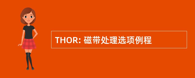 THOR: 磁带处理选项例程