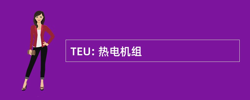 TEU: 热电机组