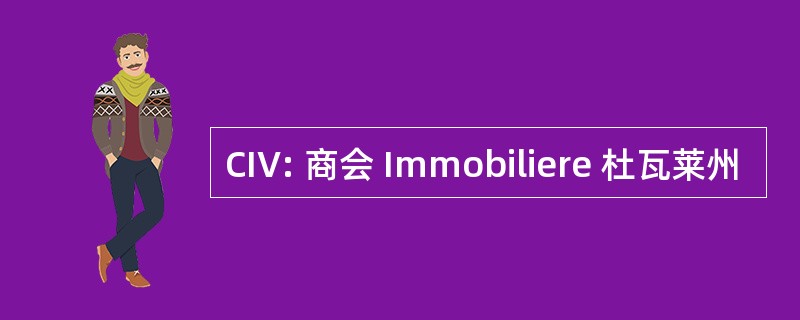 CIV: 商会 Immobiliere 杜瓦莱州