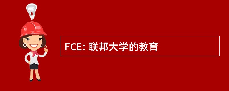 FCE: 联邦大学的教育